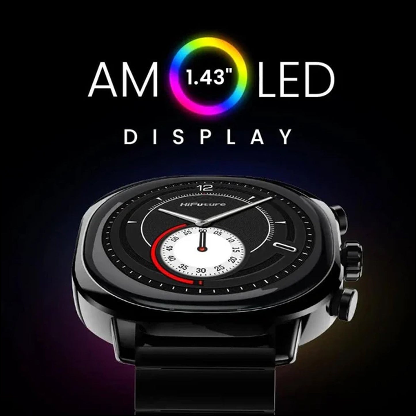 HIFUTURE AIX Smartwatch - Waterproof Sports AMOLED Display Stainless Steel - AllTech