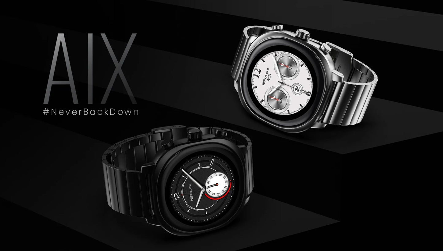 HIFUTURE AIX Smartwatch - Waterproof Sports AMOLED Display Stainless Steel - AllTech