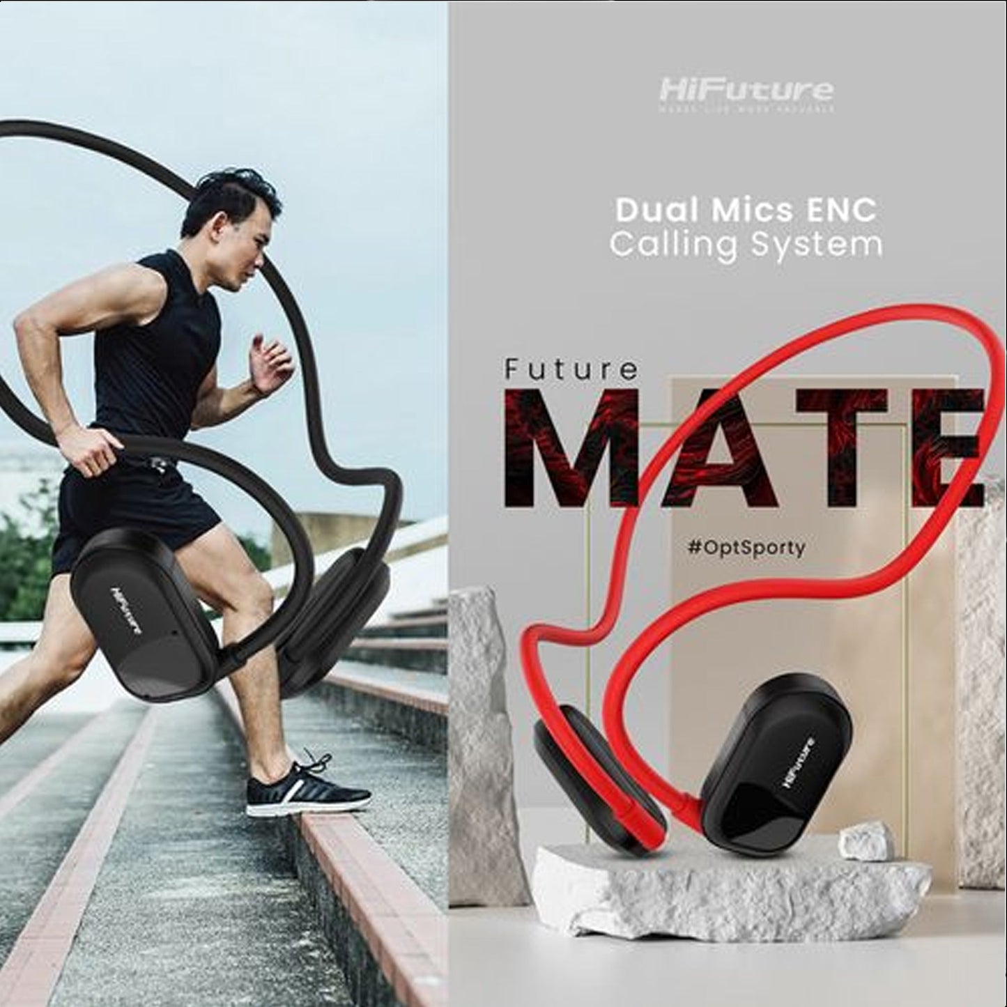 HIFUTURE FutureMate ENC Headphones - Wireless 5.3 IPX Waterproof - AllTech