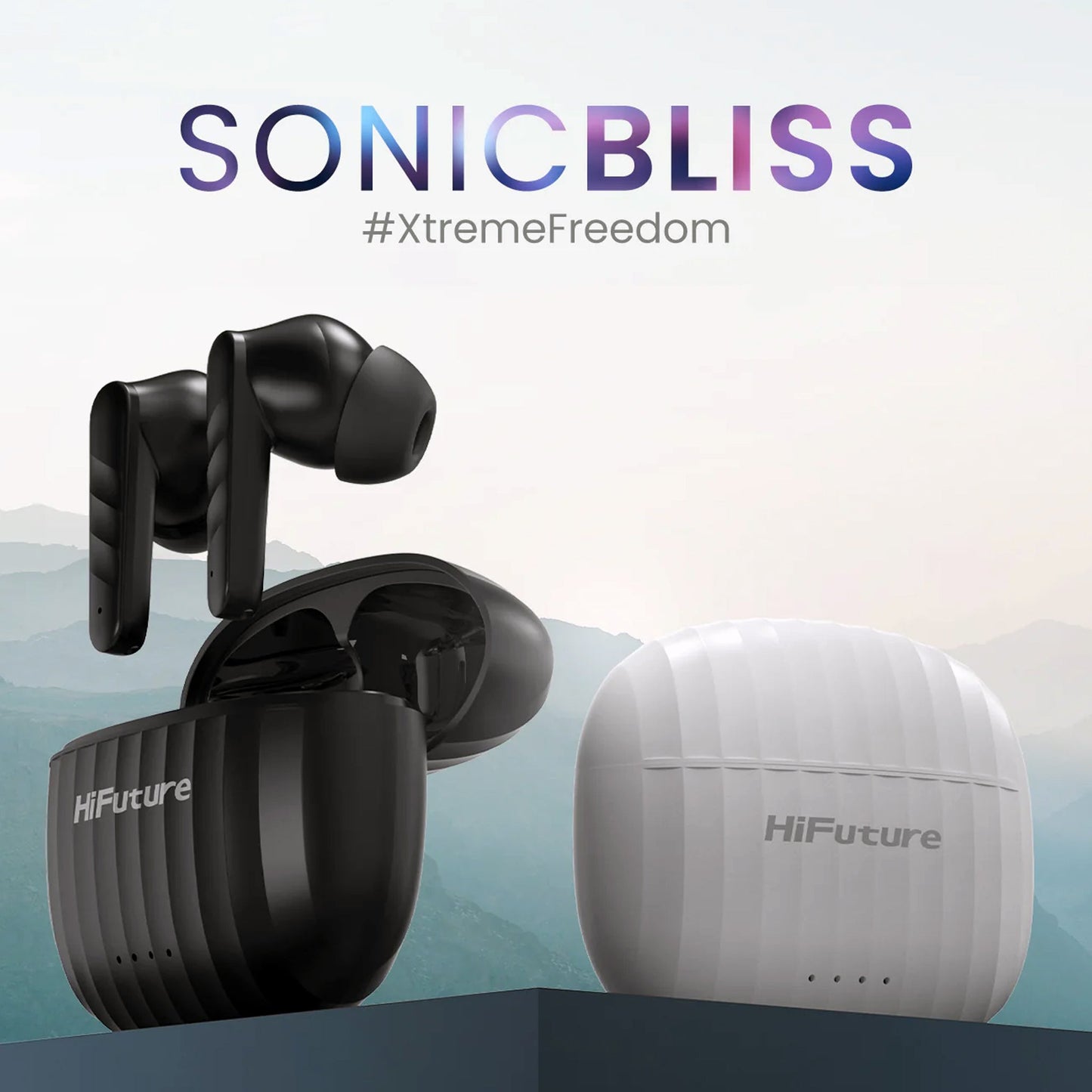 HIFUTURE SonicBliss Comfort Earbuds - Waterproof Soft Bass Wireless ENC Enabled Earphones - AllTech