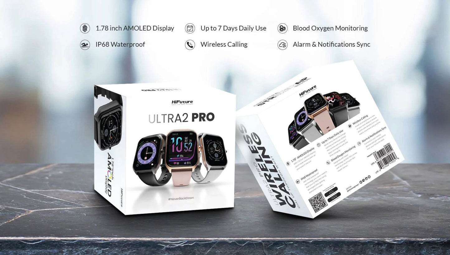 HIFUTURE Ultra 2 Pro Smartwatch - AMOLED Water Resistant Display - AllTech