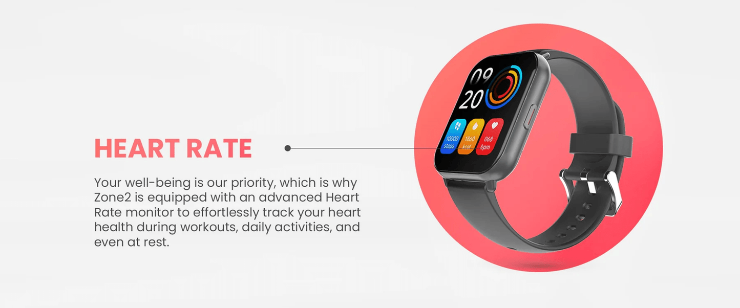 HIFUTURE Zone 2 Smartwatch - 1.96 Inch IPS Display and IP68 Waterproof - AllTech