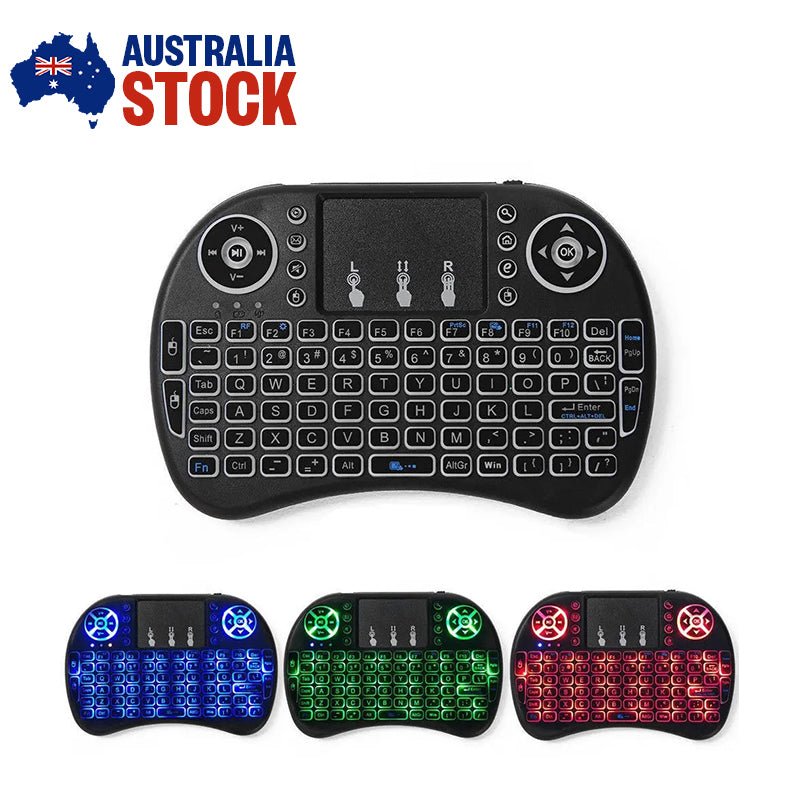 Mini Wireless RGB Keyboard 2.4GHz for Smart TV/PC/Android with Touchpad - AllTech