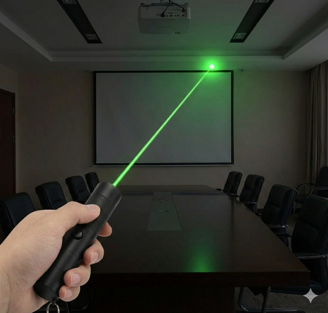 Green Presentation Pointer with Safety Key β Class 2 Beam for Indoor Us