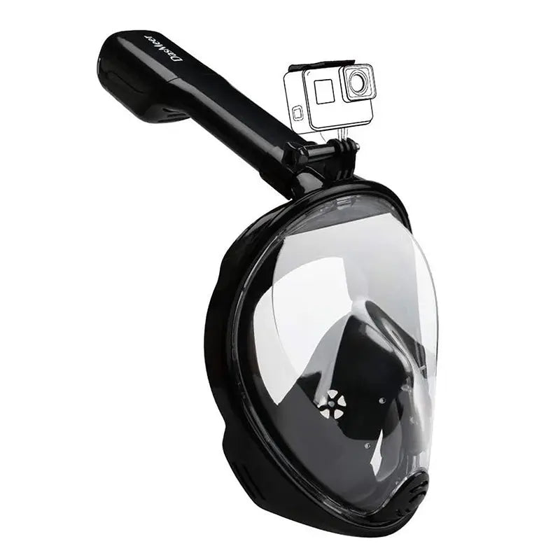 Snorkeling Diving Mask M2068G Full Face Anti Fog with action camera holder - AllTech