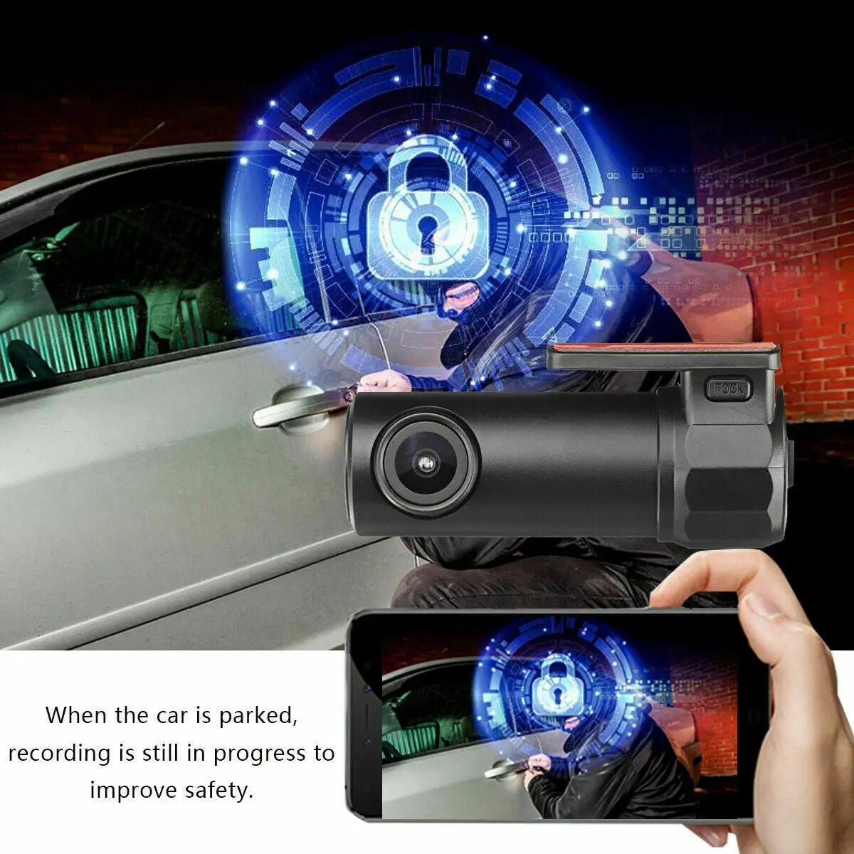 Wi - Fi Car DVR Camera 1080P 170° FHD Lens Dash Cam Video Recorder Cam APP - AllTech