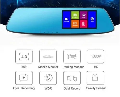 1080P FullHD Dash Camera Kit Front Rear View Dual Cam Parking Assistance - AllTech