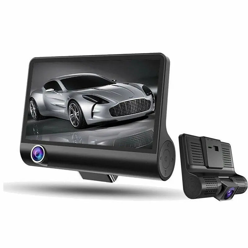 1080P HD Car Dash Cam 4" IPS Screen Front Inside Rear Camera DVR Video Recorder - AllTech