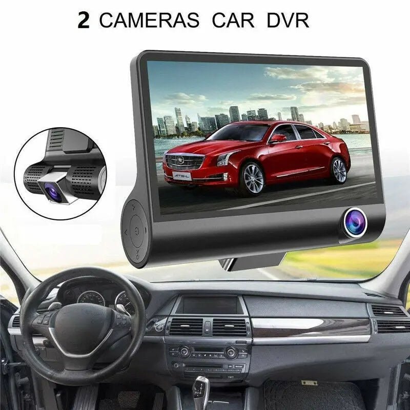 1080P HD Car Dash Cam 4" IPS Screen Front Inside Rear Camera DVR Video Recorder - AllTech