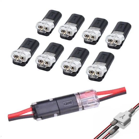 10Pcs Car Auto 12V Wire Cable Snap Plug In Connector Terminal Connections Joiner - AllTech