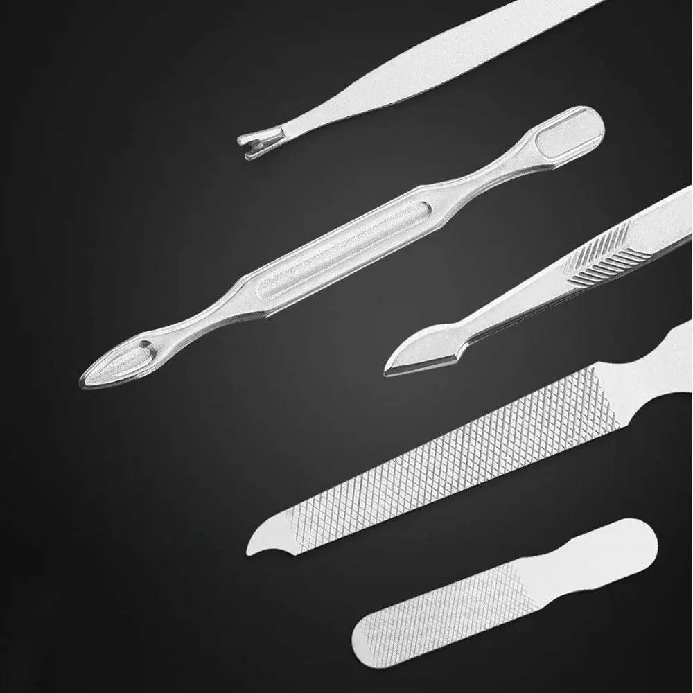 18pcs Manicure Pedicure Set Stainless Nail Clippers Professional Kit Grooming - AllTech