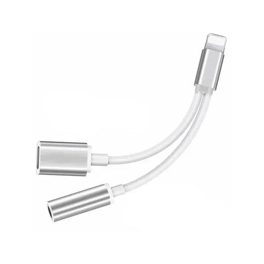 2 in 1 iPad iPhone 8 - Pin to 3.5mm Splitter Headphone Audio Adapter Charge Cable - AllTech