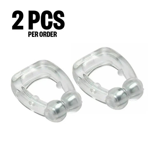 2pcs Reusable Magnetic Anti Snoring Nasal Dilator Silicone Nose Clip Sleep Aid - AllTech