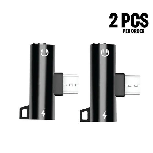 2PCS USB - C Audio & Charging Splitter – Type C to 3.5mm Headphone Jack Adapter (2 - in - 1) - AllTech