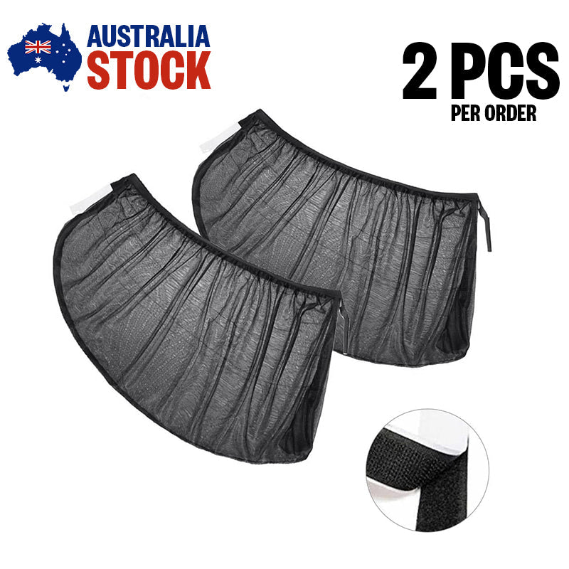 Universal Car Rear Side Window Sun Shades – Stretch Mesh 2 Pack