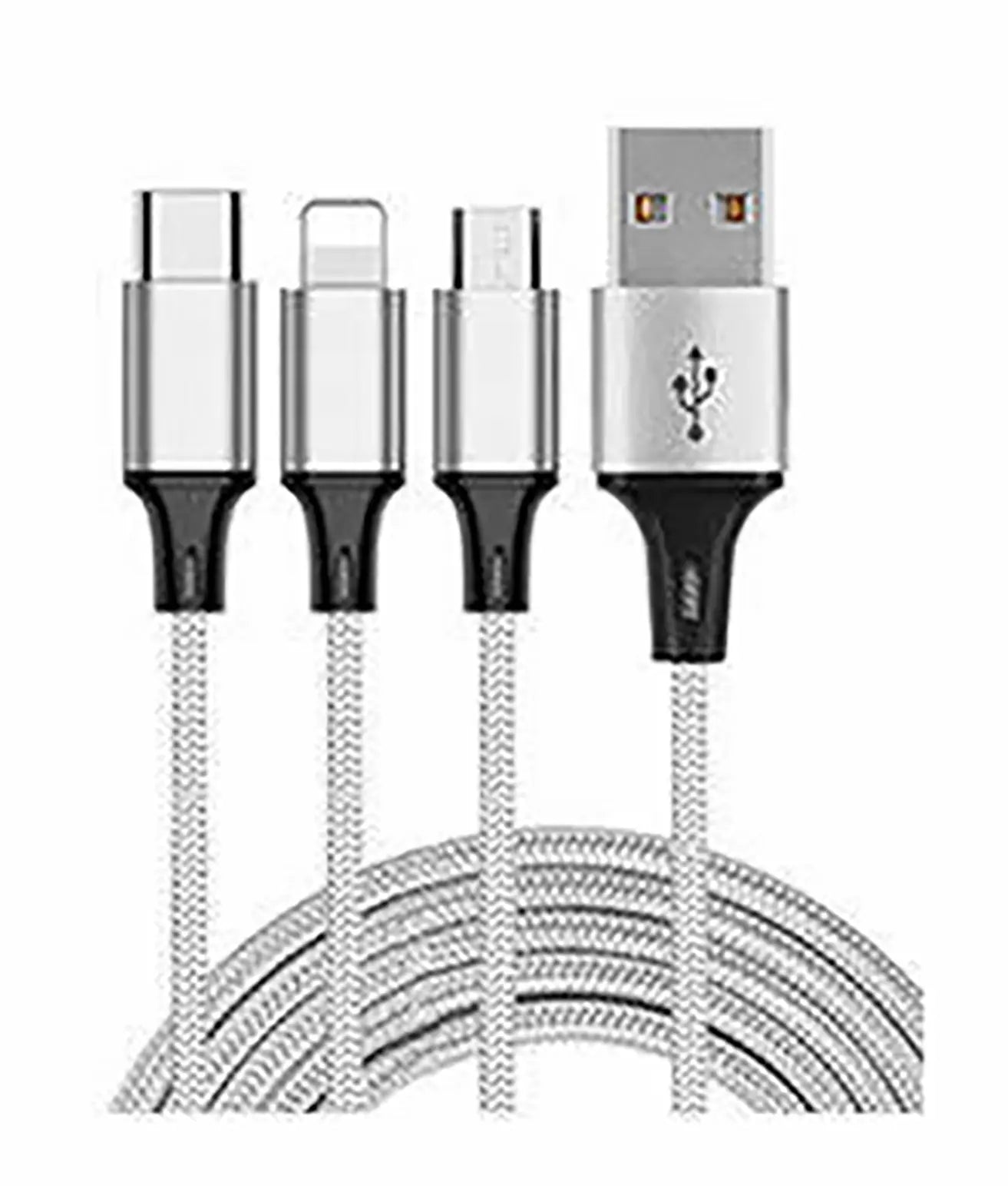 3 - in - 1 Micro USB Type C Apple 8 - Pin Compatible Charging Cable Adapter - AllTech