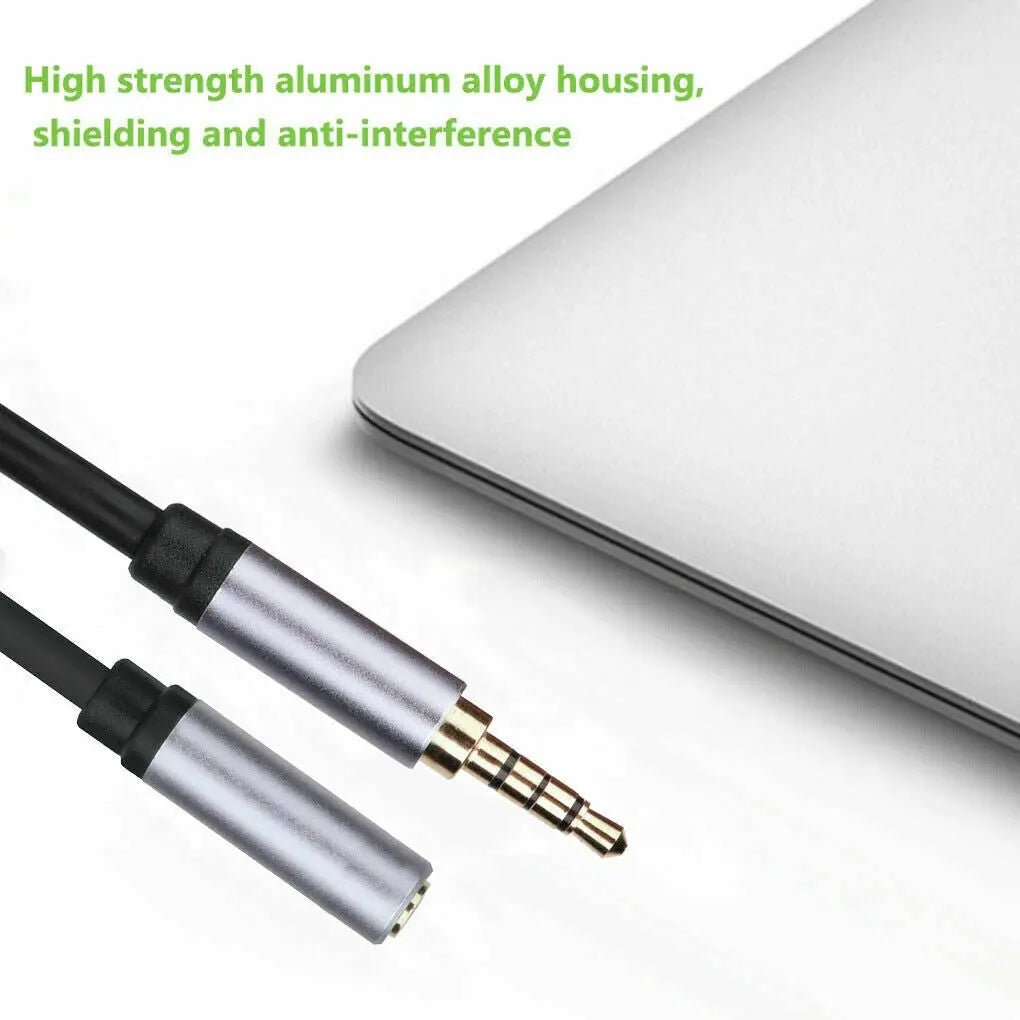 3.5mm Headphone Extension Audio Cable Male to Female Adapter Microphone TRRS - AllTech