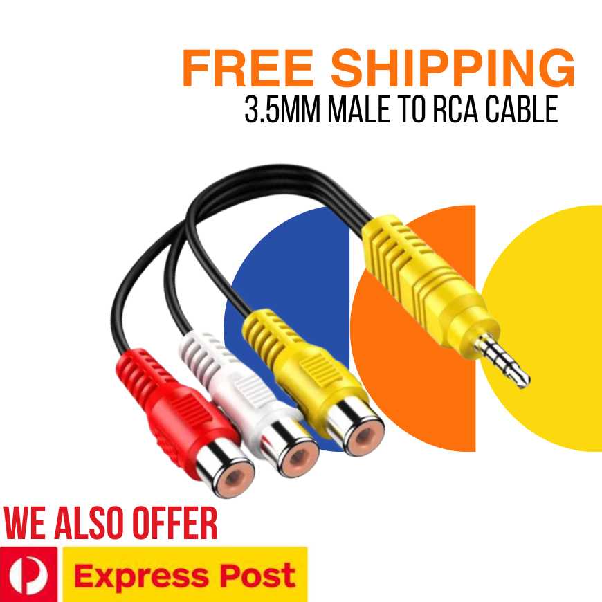 3.5mm Male to RCA Female Cable Composite Stereo Audio AV Adapter Cord - AllTech
