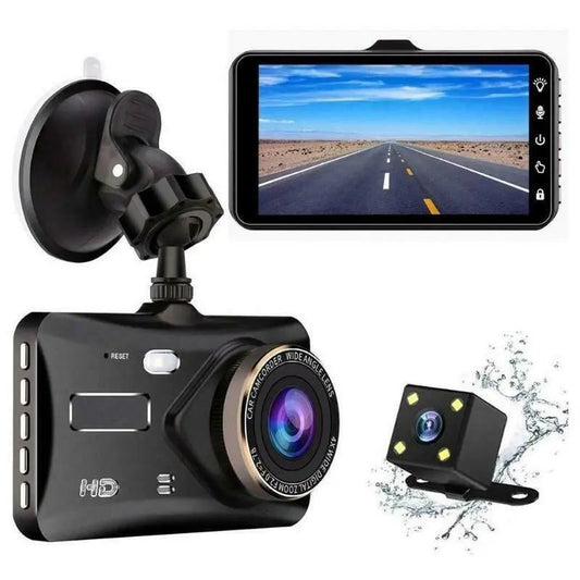 4.0" Touch FHD 1080P Dual Lens Front Rear Car DVR Video Dash Cam Recorder - AllTech