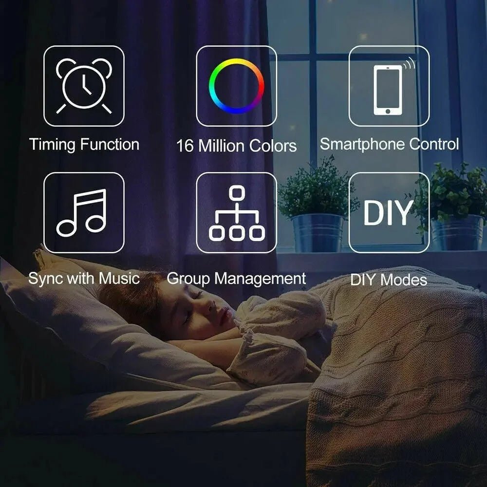 5V USB LED RGB Strip Lights 1M - 5M IP65 Waterproof with Bluetooth App Control - AllTech