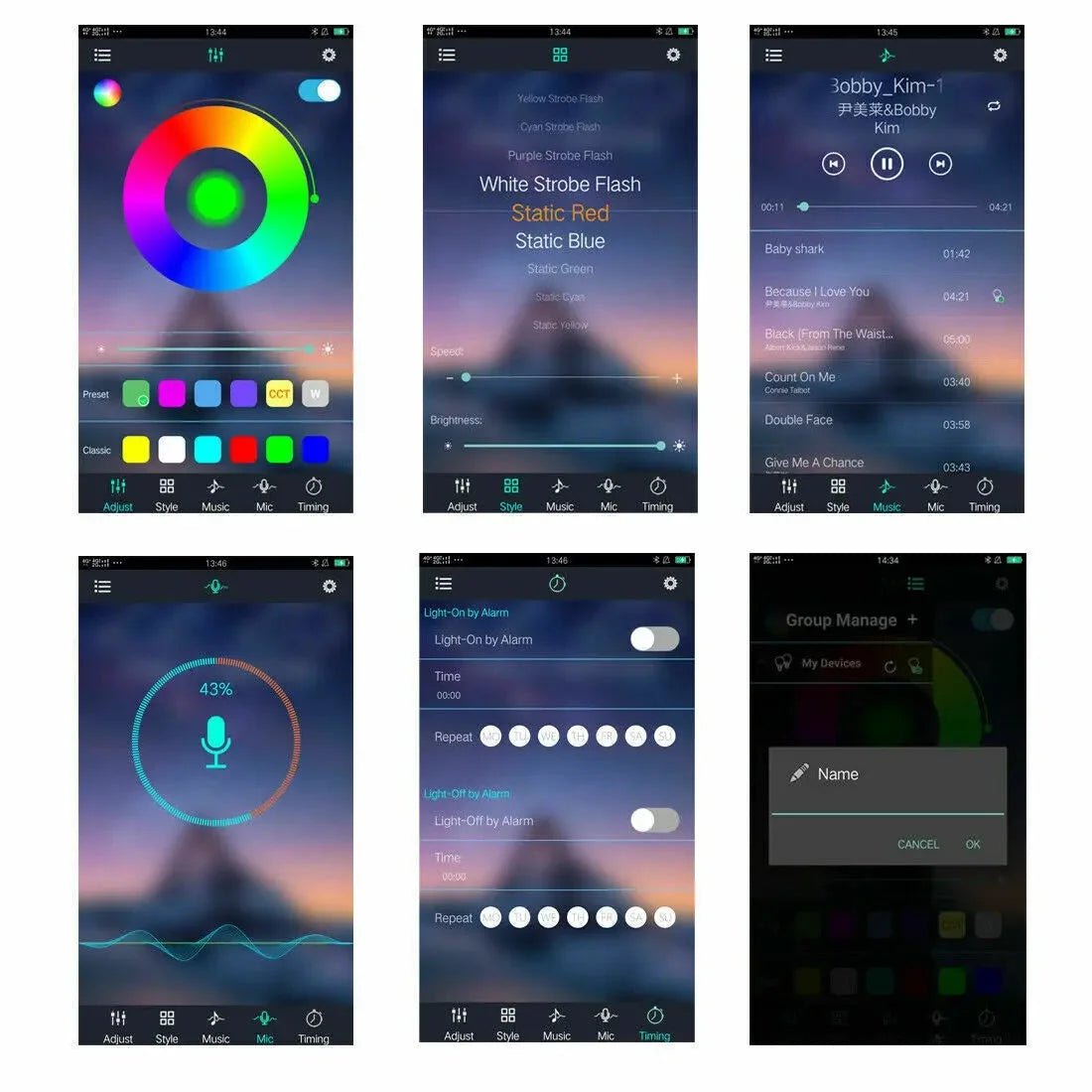 5V USB LED RGB Strip Lights 1M - 5M IP65 Waterproof with Bluetooth App Control - AllTech