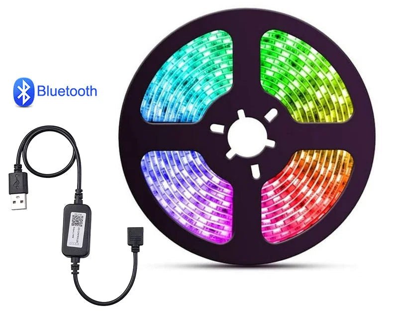 5V USB LED RGB Strip Lights 1M - 5M IP65 Waterproof with Bluetooth App Control - AllTech