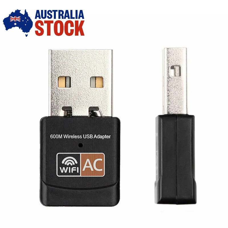 AC600 Dual Band USB WiFi Adapter – 600Mbps Wireless Network Dongle for PC & Laptop