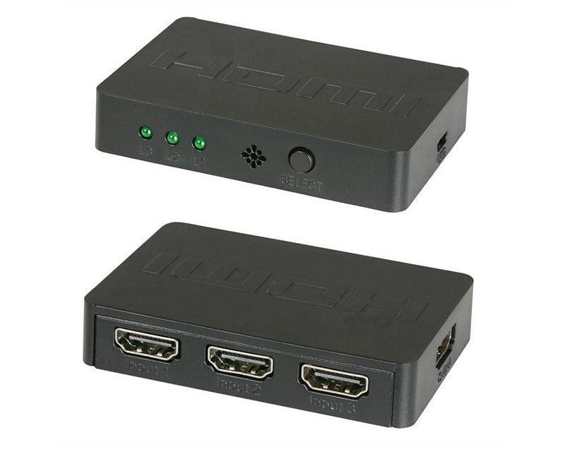 HDMI Splitter 3 Port Hub Box Auto Switch 3 In 1 Out Switcher 3D 1080p HD