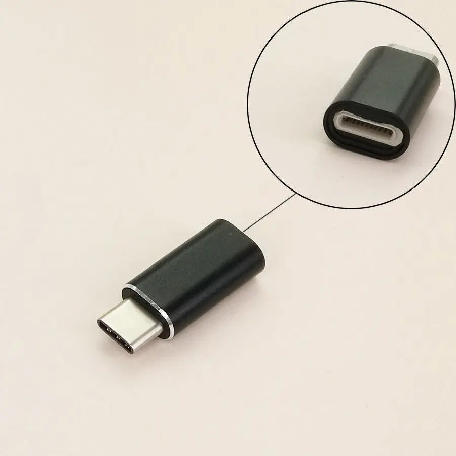 USB Type-C Male Connector to Apple 8-PIN Female Adapter Charge and Data Transfer