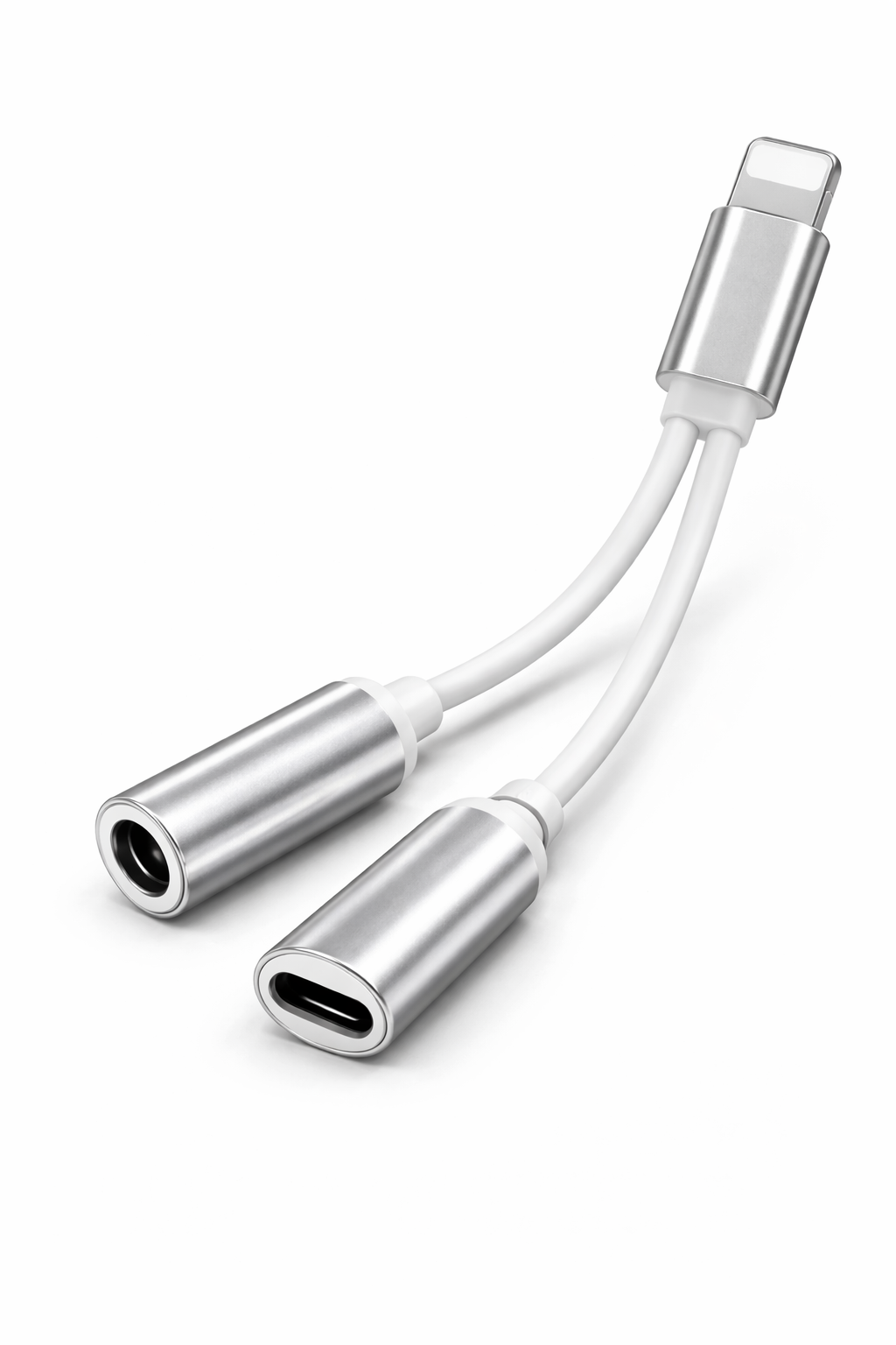 iPhone iPad 8-Pin to 3.5mm Splitter Headphone Audio Adapter Charge Cable