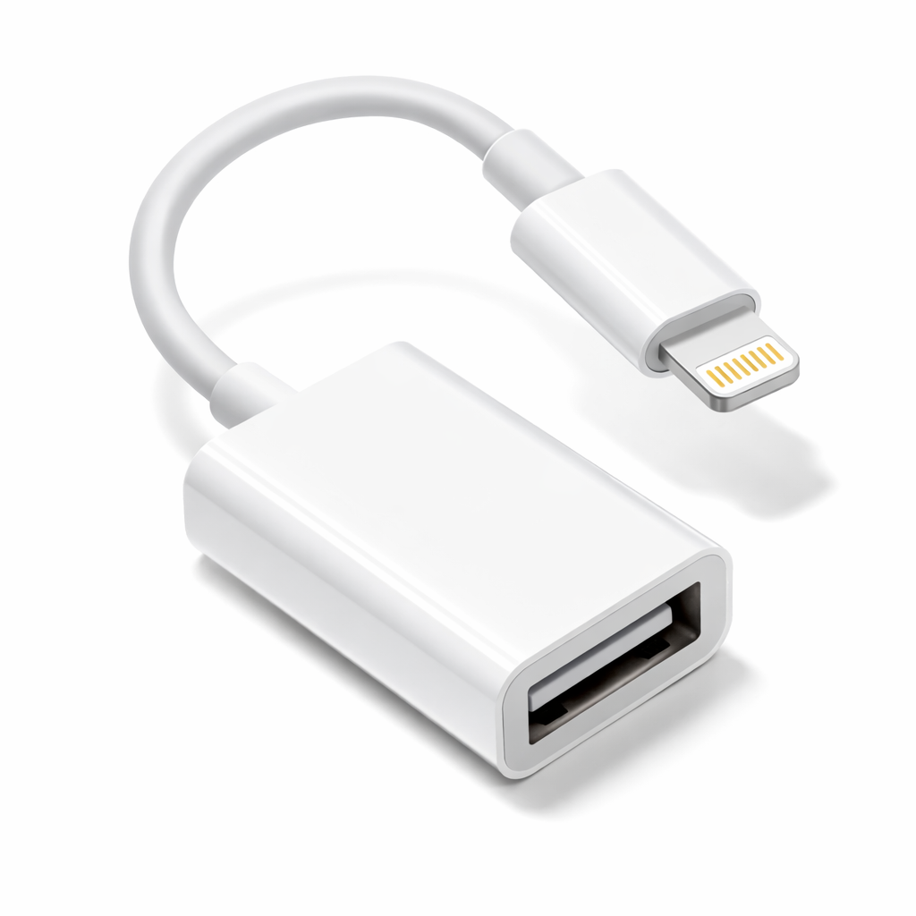 Lightning to USB Camera Adapter Compatible with iPhone 14 13 12 11 X XR XS 8 7 & iPad – OTG Plug and Play