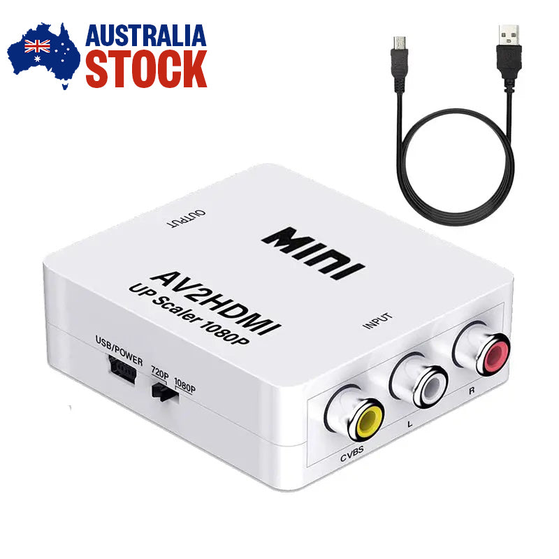 HDMI to RCA AV/CVSB LR Scaler Video Adapter 1080P HDMI2AV MiniHD Video Converter