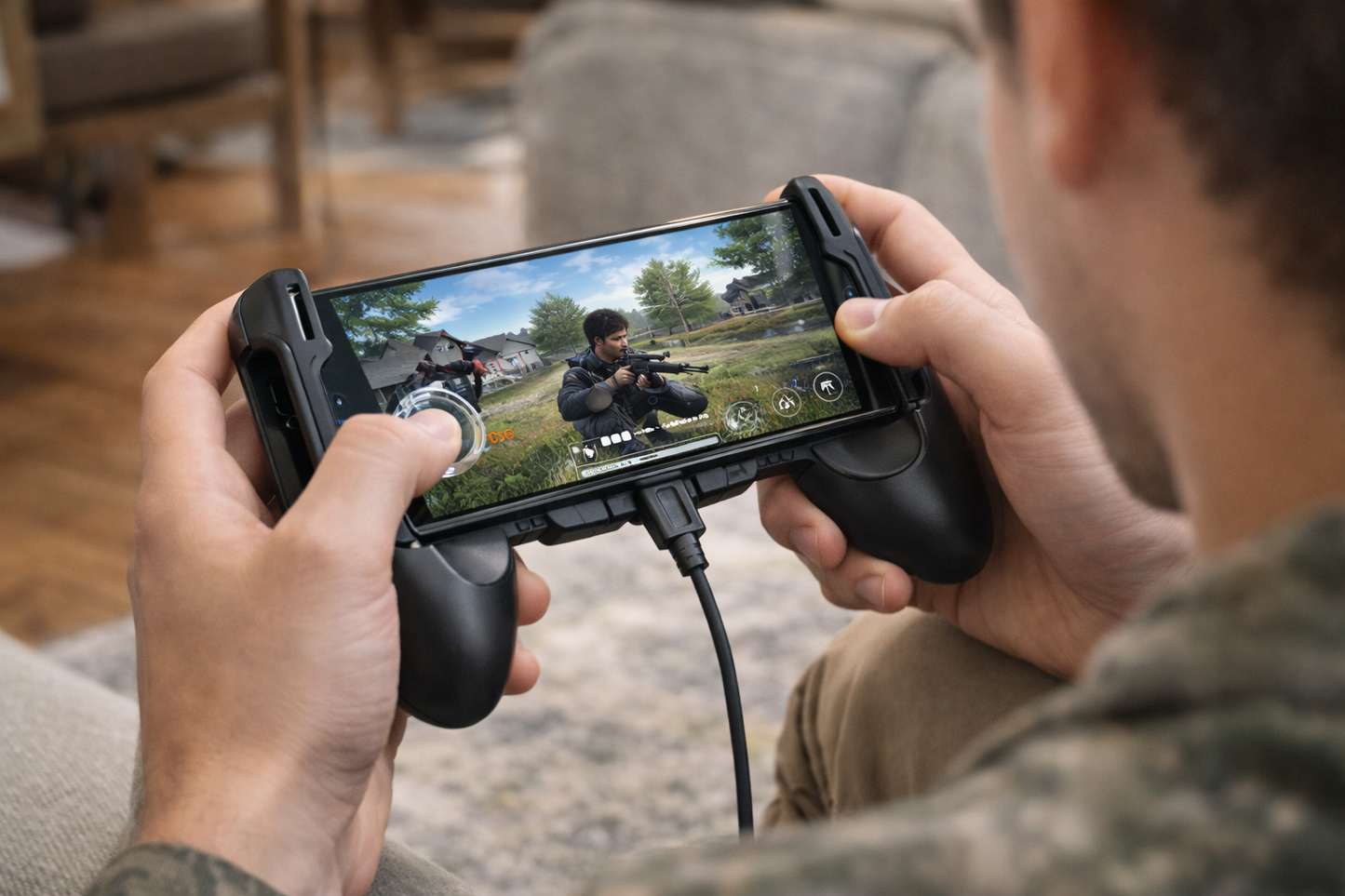 Mobile Game Controller Trigger Android iOS Smartphone PUBG Shooter Gaming Grip