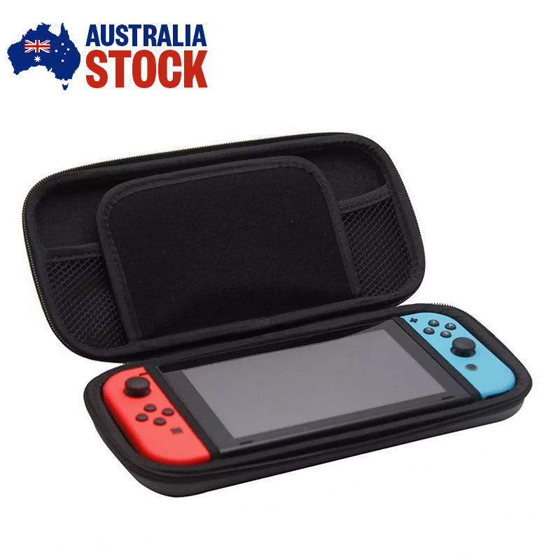 Nintendo Switch V1 V2 Carrying Hard Case Shell Travel Bag with Grid Pocket