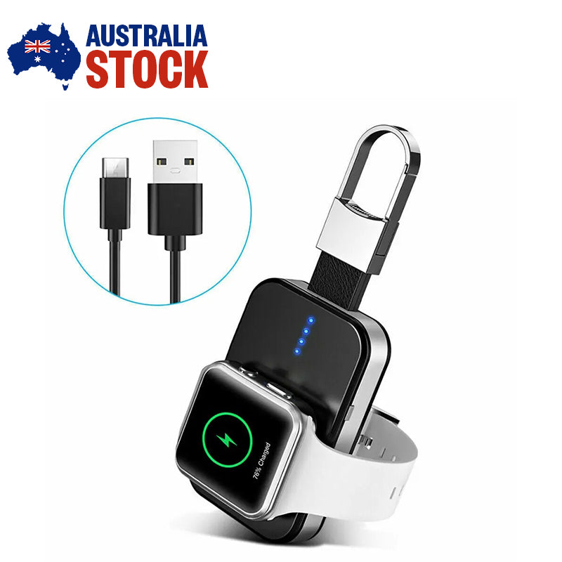 Portable Apple Watch Wireless Charger with Built-In Battery