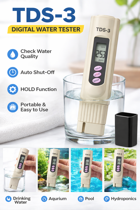 Digital pH Meter TDS Water Tester Set Water Quality Test Kit for Home Aquarium Pool Hydroponics