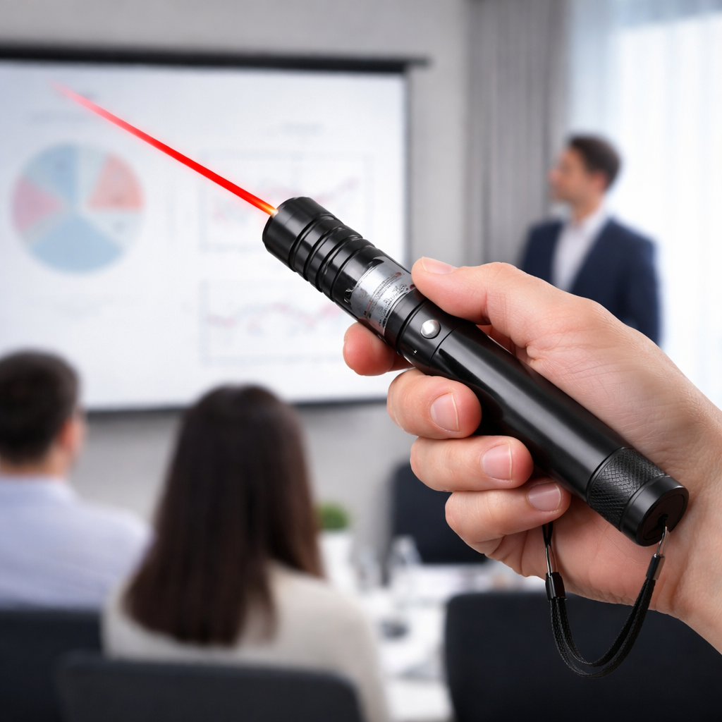 USB Rechargeable Laser Pointer Pen – Red Laser Presentation Pointer – Built-In Battery