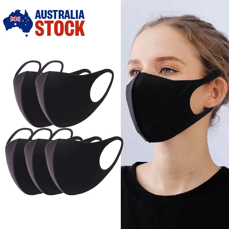 5PCS Reusable Face Mask Breathable Washable Stretchable Anti-Dust Protective Cover