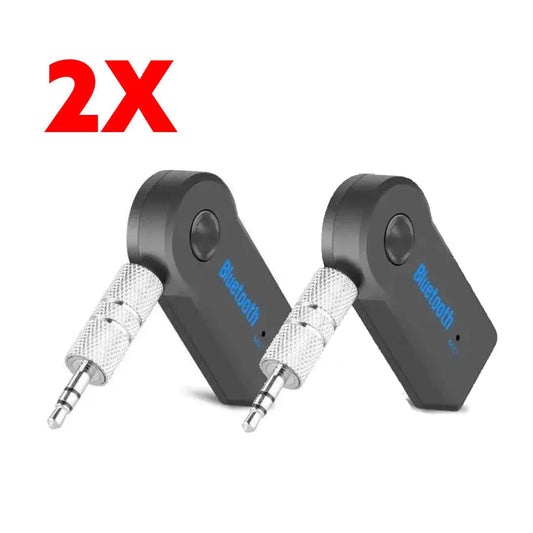 2X Wireless Car Bluetooth Receiver Adapter 3.5MM AUX Audio Stereo Music Home Hands-free
