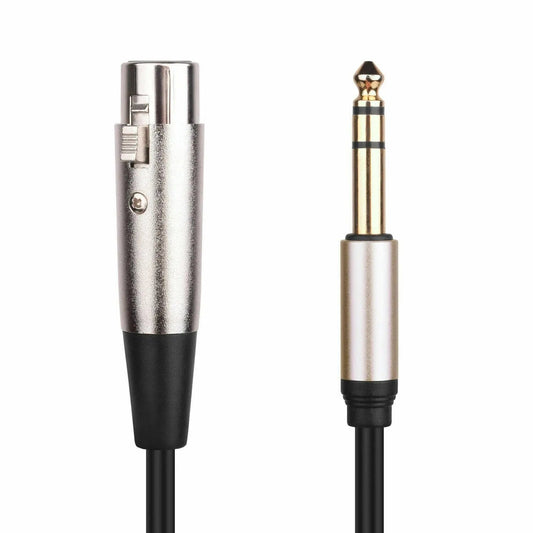 XLR Female to TRS 1/4 6.35mm Male Audio Cable Microphone Stereo Jack