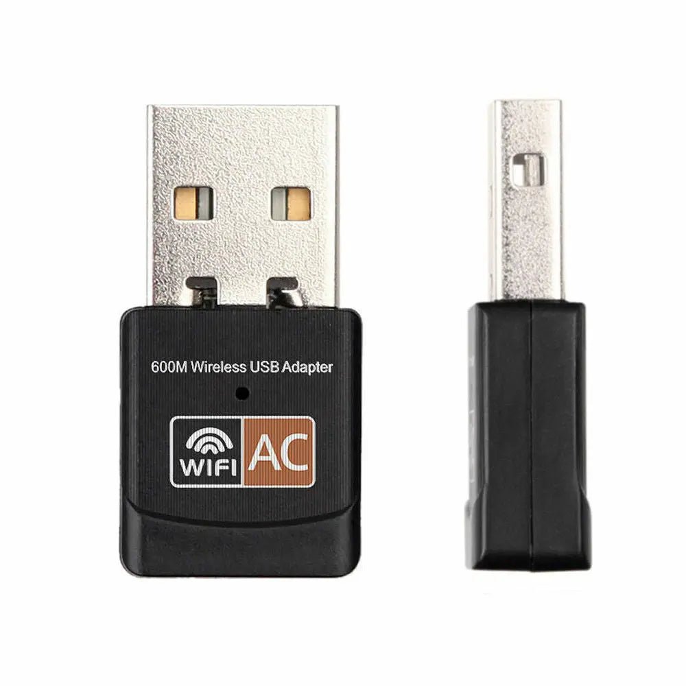 AC600 Dual Band WIFI Adapter USB Wireless Dongle Lan Network 600Mbps 2.4GHz 5GHz - AllTech