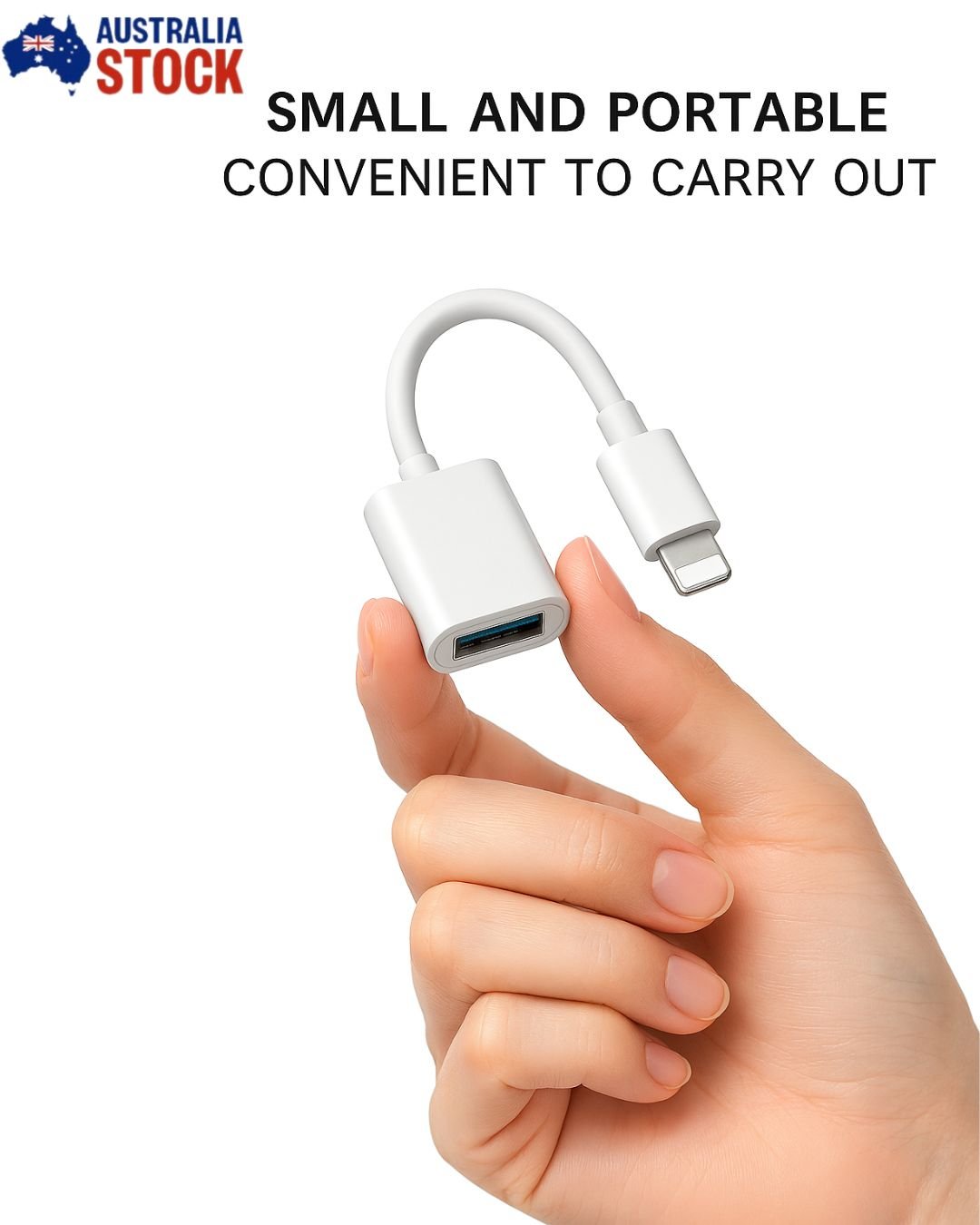 Apple 8 - Pin iPad iPhone to USB OTG Adapter Converter Compatible Cable - AllTech