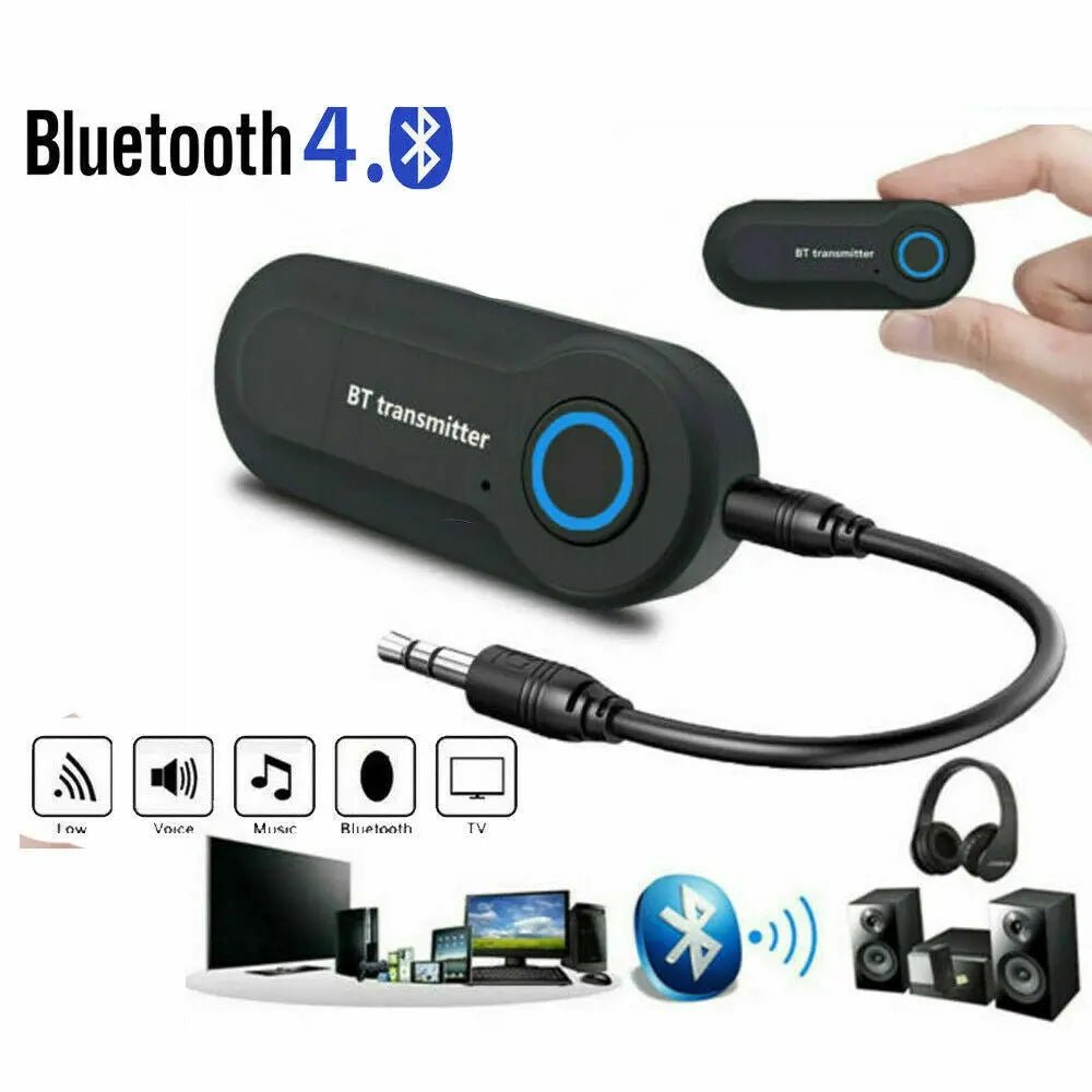Bluetooth Audio Wireless Receiver Transmitter 3.5mm AUX Adapter for PC/TV/Car - AllTech