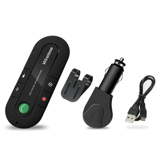 Bluetooth Handsfree Car Kit Charger Audio Receiver Speakerphone iPhone Android - AllTech