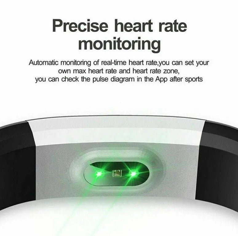 Bluetooth Smart Watch Style Heart Rate Monitor Sports Bracelet Pedometer Tracker - AllTech