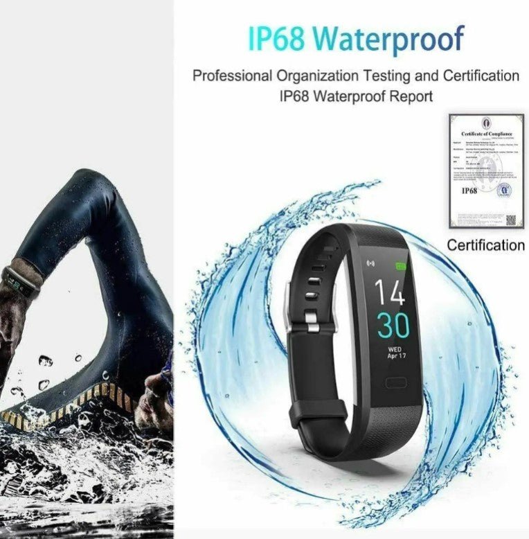 Bluetooth Smart Watch Style Heart Rate Monitor Sports Bracelet Pedometer Tracker - AllTech