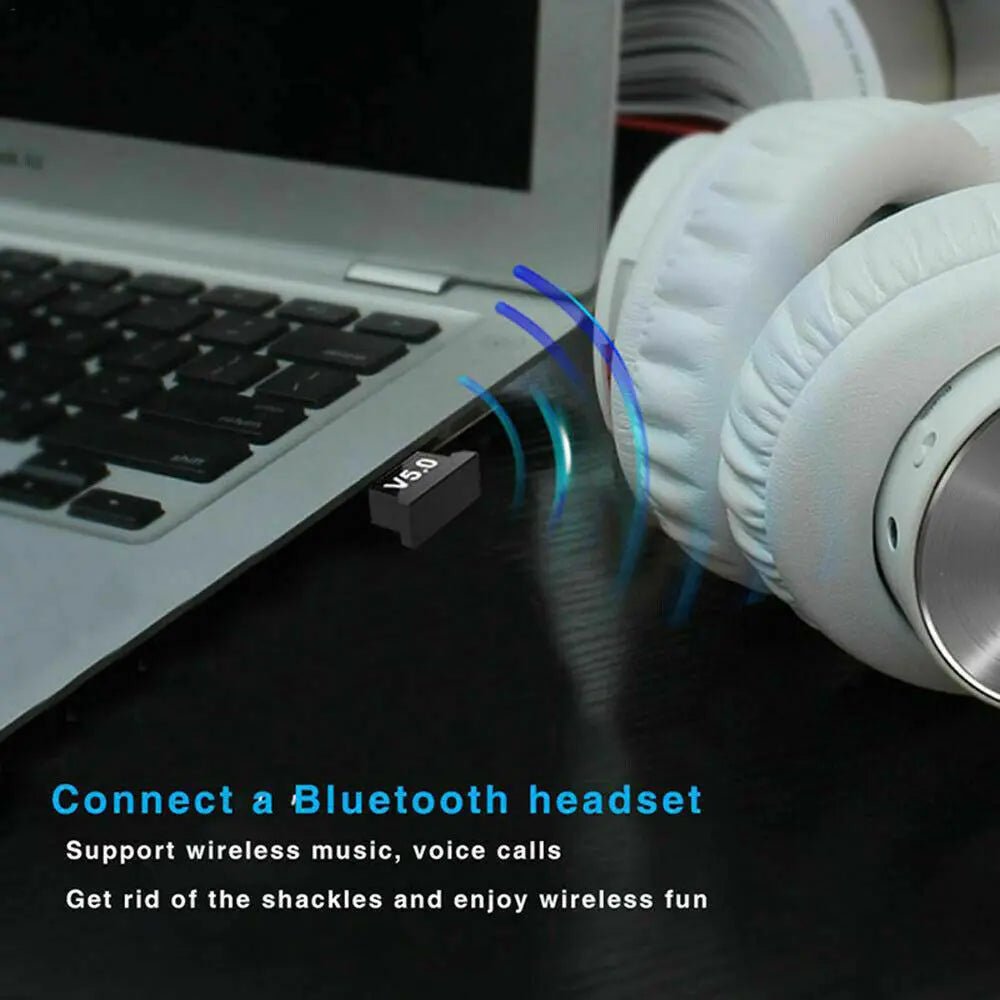 Bluetooth V5.0 Wireless USB Mini Dongle Adapter for Universal Laptop PC - AllTech