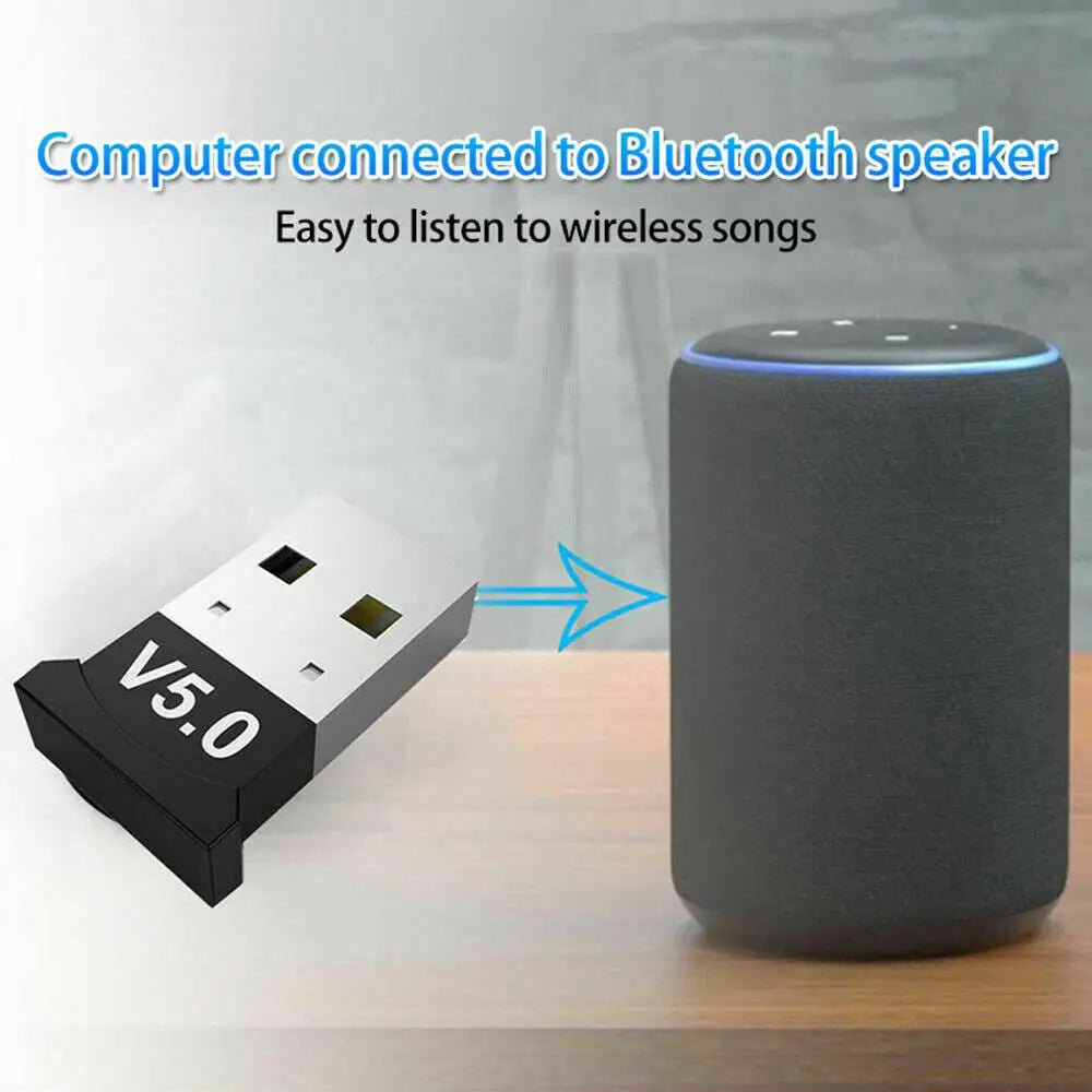 Bluetooth V5.0 Wireless USB Mini Dongle Adapter for Universal Laptop PC - AllTech