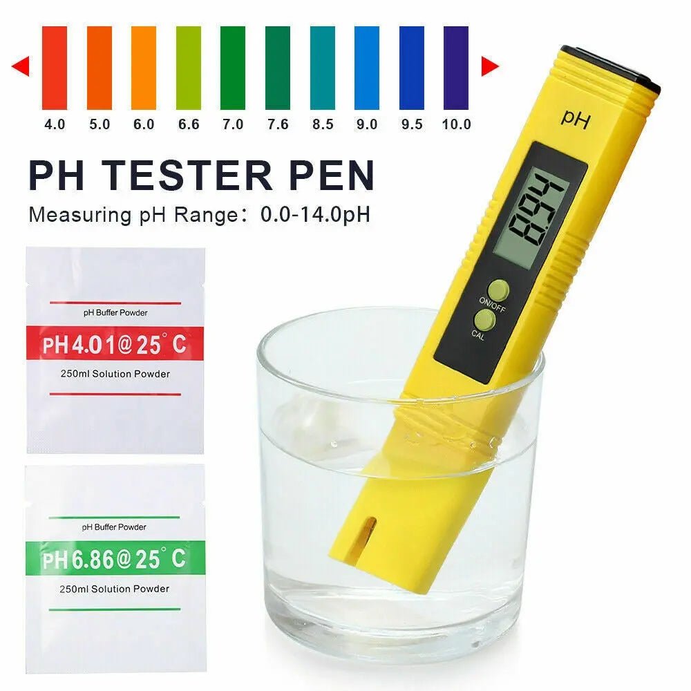 Digital PH Meter Yellow Tester Pen 2 PH Water Tester Hydroponics Aquarium - AllTech