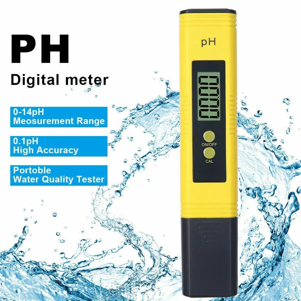 Digital PH Meter Yellow Tester Pen 2 PH Water Tester Hydroponics Aquarium - AllTech